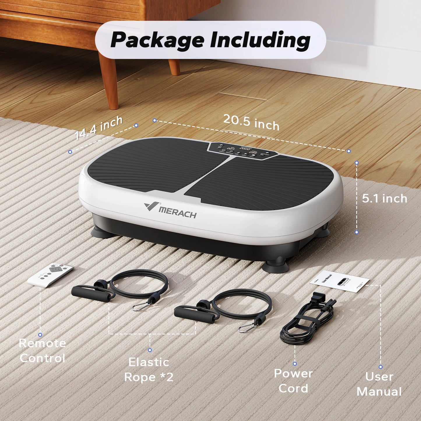 Fitnessniches whole body vibration plate machine with a sleek design and control panel, ideal for home workouts.
