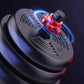 Fitnessniches adjustable dumbbell to barbell set with weights ranging from 5 to 44 lbs displayed on a gym floor.