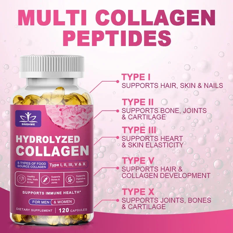 Hydrolyzed collagen powder with hyaluronic acid for beauty and joint support in a white container by Fitnessniches.