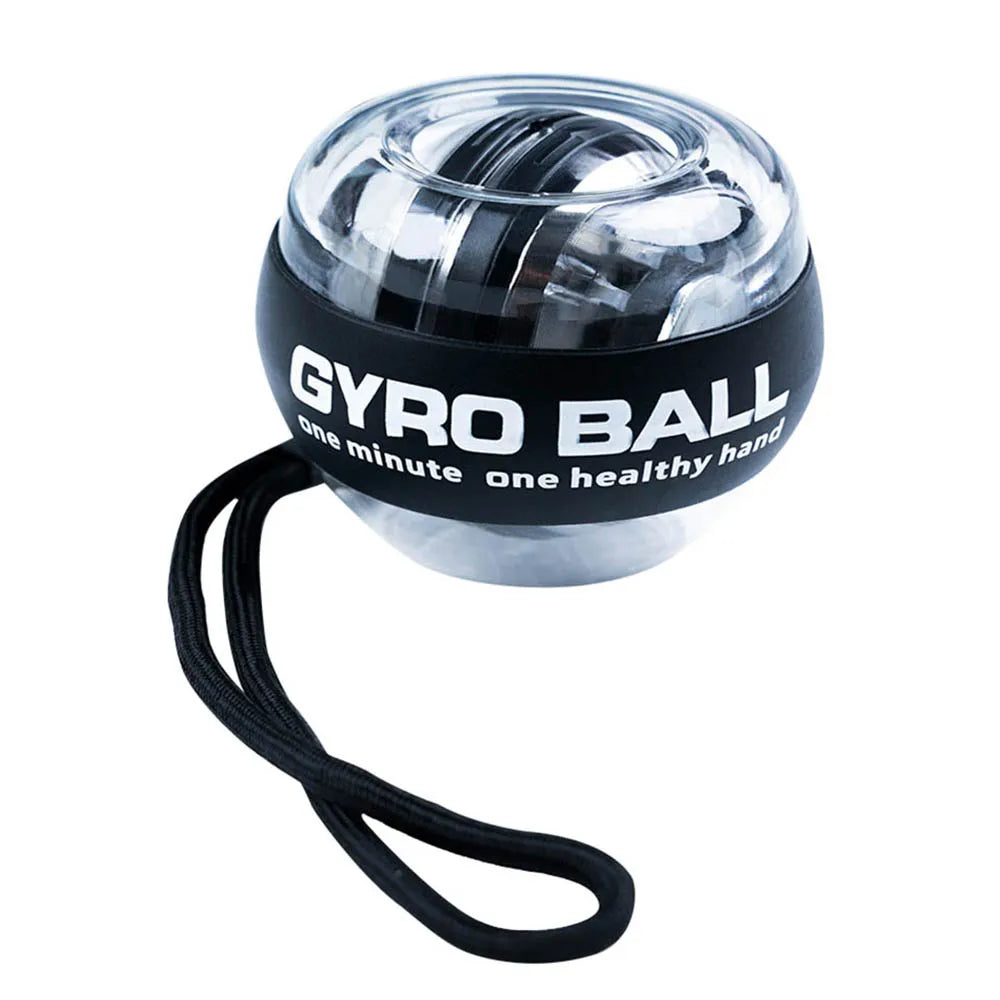 Auto-start gyroscopic wrist and forearm strengthener ball by Fitnessniches, showcasing a sleek design and vibrant colors.