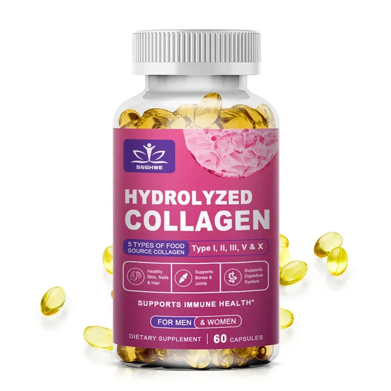 Hydrolyzed collagen powder with hyaluronic acid in a scoop for beauty and joint support by Fitnessniches.