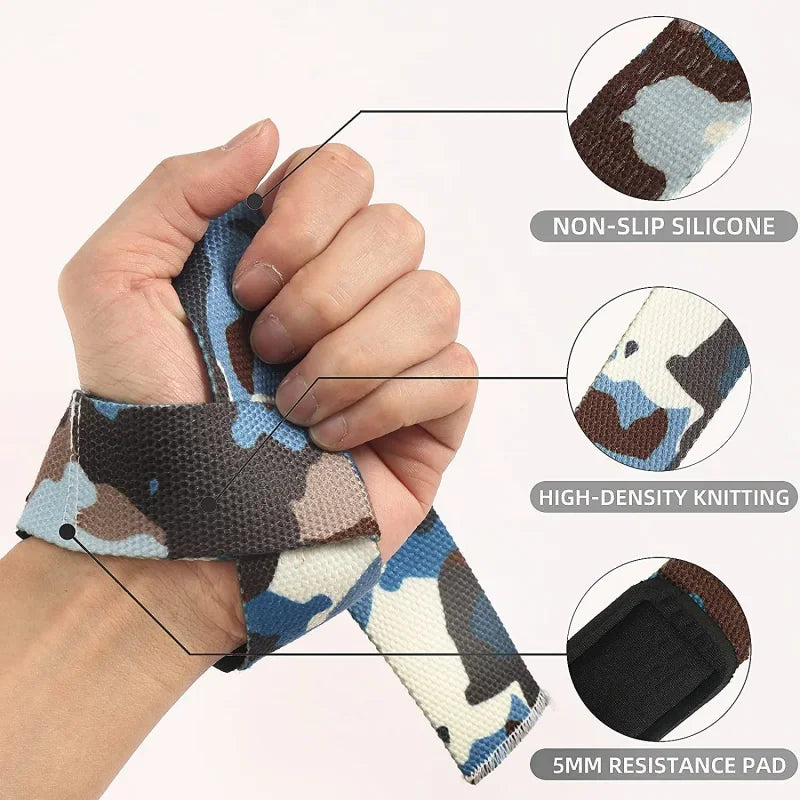Fitnessniches weightlifting wrist straps displayed on a gym bench, showcasing their durable fabric and reinforced stitching.