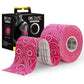OK TAPE PRO Kinesiology Tape in blue, showcasing its flexible texture and adhesive backing for muscle support.