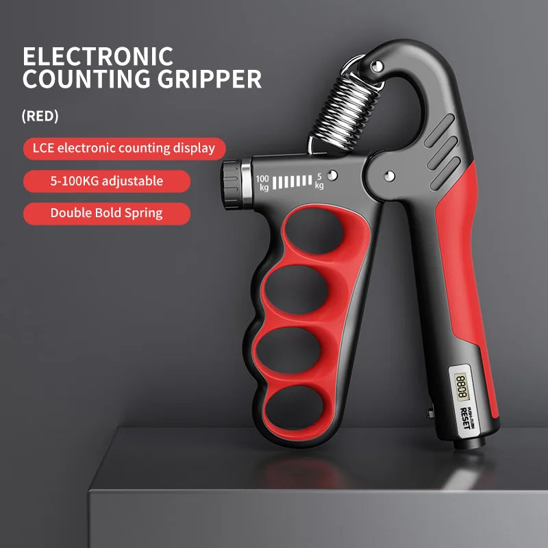 Adjustable hand grip strengthener by Fitnessniches, featuring ergonomic handles and variable resistance settings.