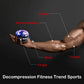 Auto-start gyroscopic wrist and forearm strengthener ball by Fitnessniches, showing a close-up of its sleek design and grip.