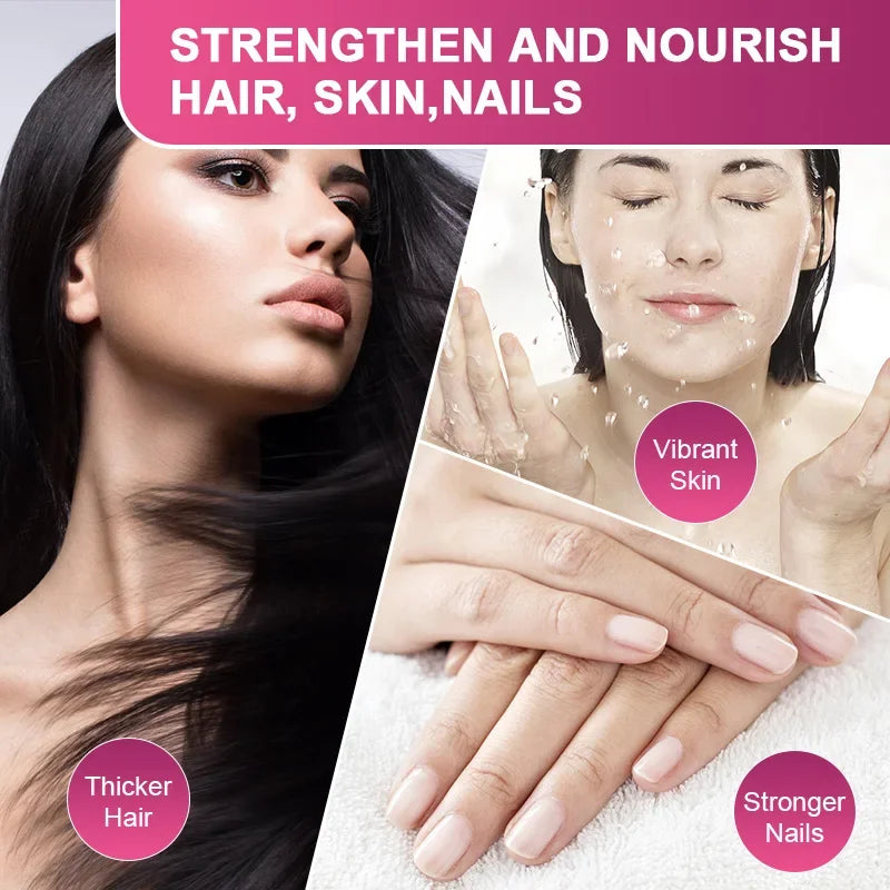 Hydrolyzed collagen powder with hyaluronic acid for beauty and joint support, featuring a clean, white background.