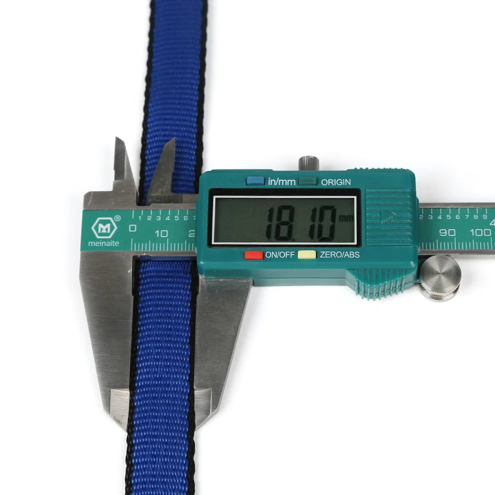 Professional rock climbing nylon sling belt by Fitnessniches, featuring durable stitching and adjustable design for climbing safety.