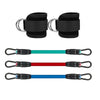 Fitnessniches ankle straps resistance bands in use, showcasing adjustable straps and durable materials for leg workouts.