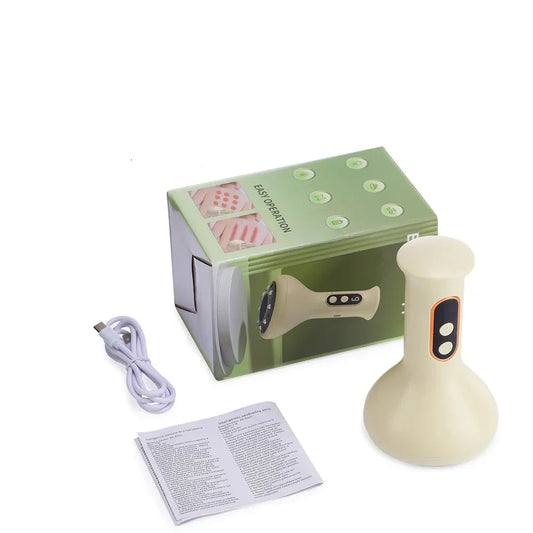 USB rechargeable abdominal massager by Fitnessniches, featuring a sleek design and ergonomic shape for effective muscle relief.