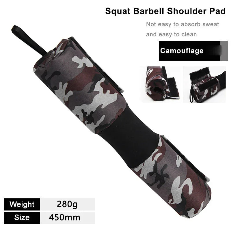 Fitnessniches barbell squat pad in black, designed for comfort and support during weightlifting exercises.