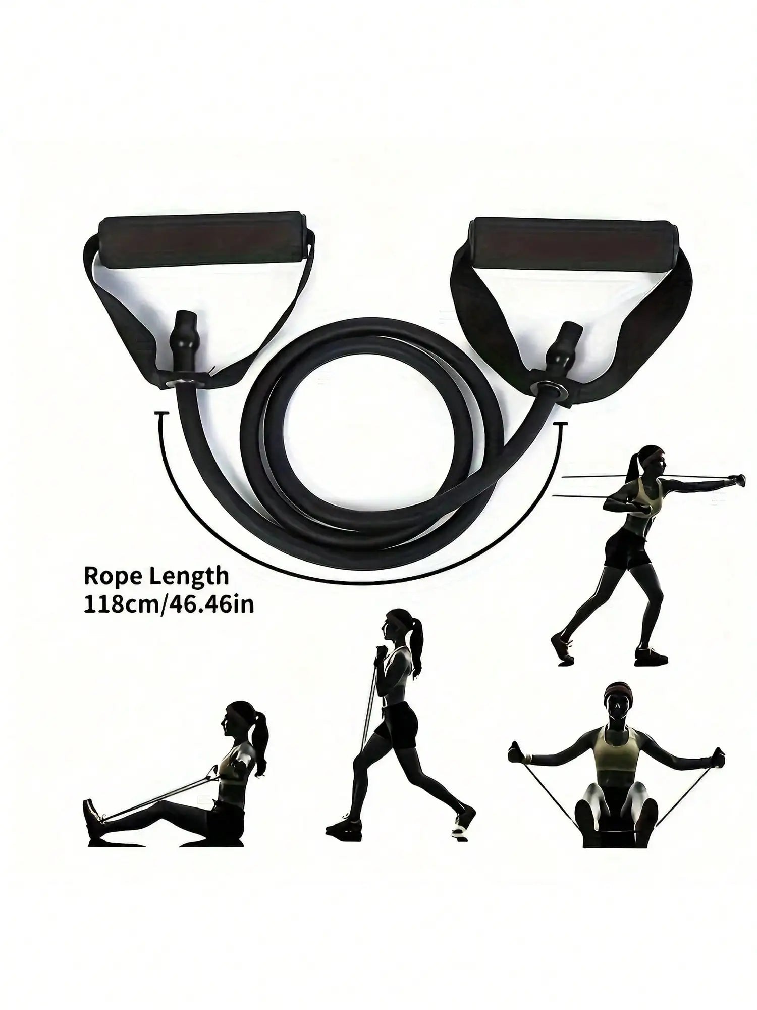 Fitnessniches resistance bands with handles in various colors, showcasing durable material and ergonomic grips.